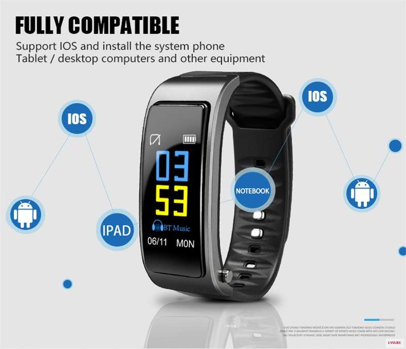 Y3 плюс Смарт Talk Band Браслет Фитнес трекер монитор сердечного ритма Bluetooth наушники Y3--_01