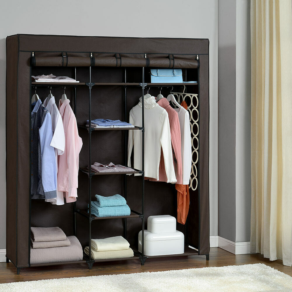 Складной тканевый шкаф Storage Wardrobe Dark Grey - Kindly Tech: Сделай Жизнь Проще