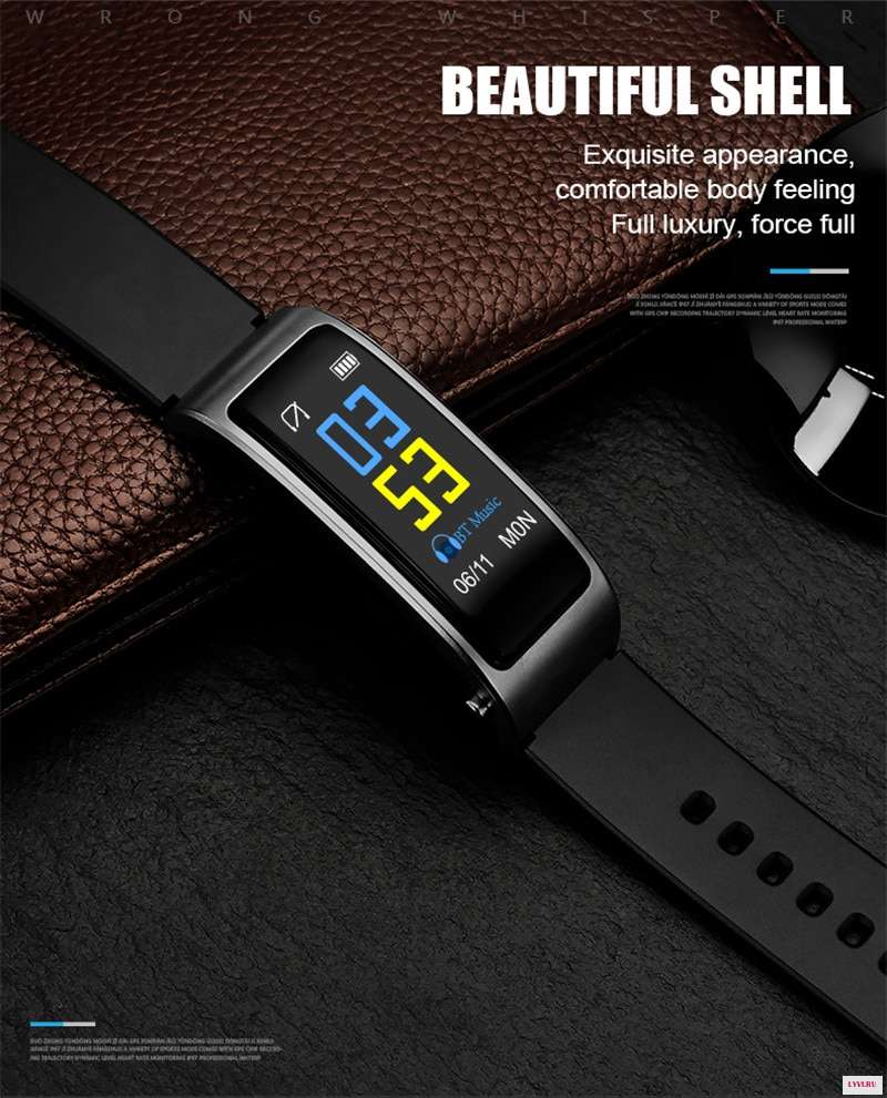 Y3 плюс Смарт Talk Band Браслет Фитнес трекер монитор сердечного ритма Bluetooth наушники Y3--_01