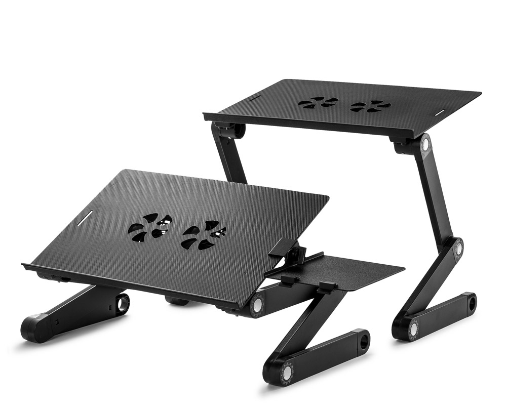 Подставки для ноутбука фото Складной cтолик трансформер для ноутбука Multifunctional Laptop Table T8 с охлаж