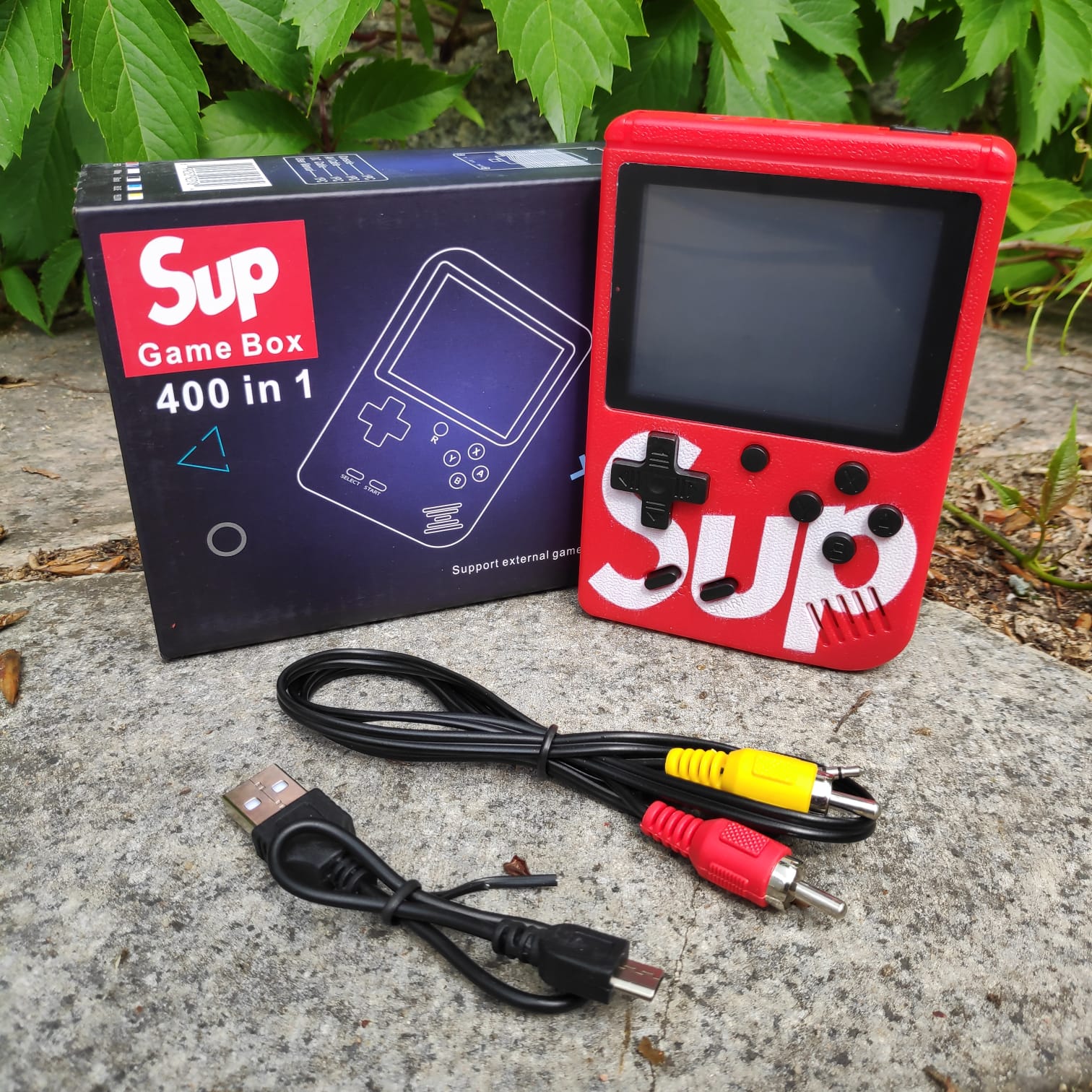 Игровая приставка Sup Game Box PLUS Retro 400 in 1 2.8” TFT 8 BIT 400 в 1  Красная (арт: ig-5686) оптом в Минске, фото и инструкция