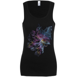 Майка женская Vibrance, черная, S–XL