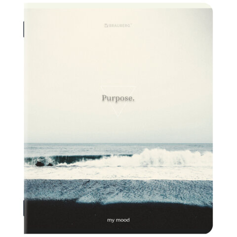 Тетради ДЭК А5 48 л. КОМПЛЕКТ 5 шт. BRAUBERG скоба, клетка, матовая ламинация, MOOD, 404955