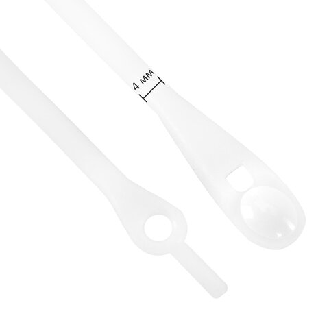 Шнурки силиконовые БЕЛЫЕ 14 шт., диаметр 4 мм, SHEGRA, 701718