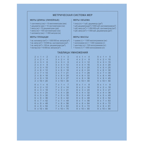 Тетрадь 12л. HATBER Premium, клетка, обл картон, плотная бумага 80г/м, NEWtone Голубая дымка, 089681, 12Т5A1_05057