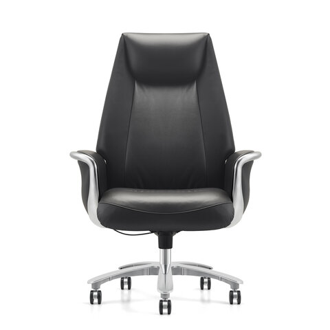 Кресло HAWASAN PREMIUM EX-800, до 200 кг, синхромеханизм, алюминий, экокожа, черное, 533234