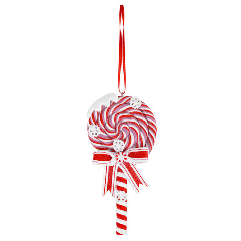 Украшение ёлочное (1 шт.) "Леденцы", 6,5х13 см, полимерная глина, ассорти 2 дизайна, ЗОЛОТАЯ СКАЗКА, 592407