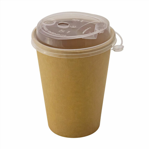 Крышка с питейником для бумажного стакана, диаметр 80 мм, глянцевая, прозрачная, полипропилен, ВЗЛП, 3002П