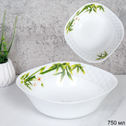 Салатник квадратный 750 мл 170 мм тарелка глубокая / FSW-75XN (6773) /уп 6/36/ Бамбук с орхидеей