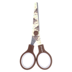 Ножницы 130 мм, коричневые, с цветной печатью "Милые котики", BRAUBERG CUTE CATS, 238957