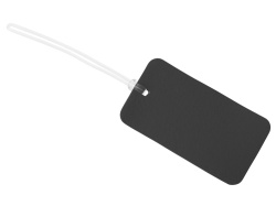 Багажная бирка «Favor» на силиконовой петле, Цвет черный