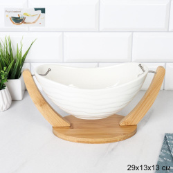 Салатник Лодочка 23,5 см / KT041 /уп 24/ на подставке