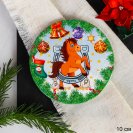 Подставка под горячее,кружку 10 см Символ Года 2026 Лошадь / КD021 /уп 144/ новогодняя/746298