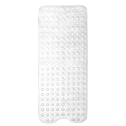 Коврик для ванны противоскользящий 100х40 см, "Полусферы", прозрачный, ПВХ, присоски, PRIMILA (ПРИМИЛА), 700376