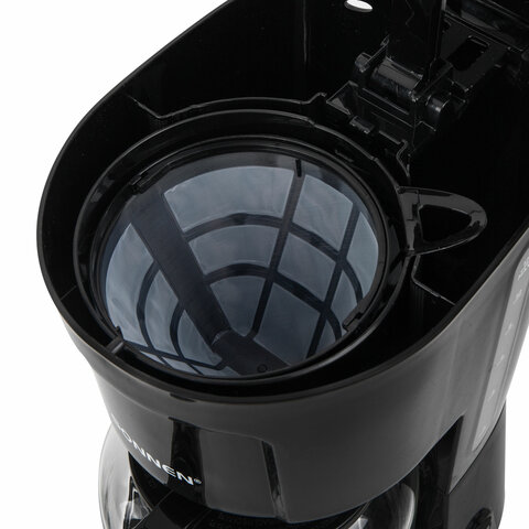 Кофеварка капельная SONNEN CM1095, 900 Вт, объем 1,8 л, подогрев кофе, противокапельная система, черная, 456334