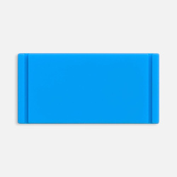 Лейбл из ПВХ Dzeta, XS, голубой, 2х4х0,2 см
