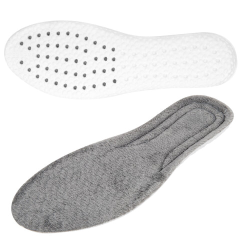 Стельки для обуви ЗИМНИЕ УТЕПЛЕННЫЕ, материал PU PRO, размер RU 39-44 / EU 40-45, с линиями выреза, SHEGRA (ШЕГРА), 700758