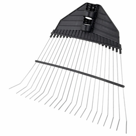 Грабли веерные проволочные, ширина 38 см, БЕЗ ЧЕРЕНКА, тулейка/черенок 25 мм, ГРАНДМАСТЕР, 700349