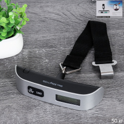 Весы электронные багажные 50 кг с ремнем / D286 /уп 100/*с батарейкой