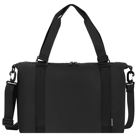 Сумка спортивная HEIKKI QUICK MOVE (ХЕЙКИ), карман на молнии, багажная лента, черная, 41х32х15 см, 273880