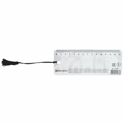 Закладка для книг с линейкой 3D-ОБЪЕМНАЯ BRAUBERG, "Милые щенки", с декоративным шнурком, 128098