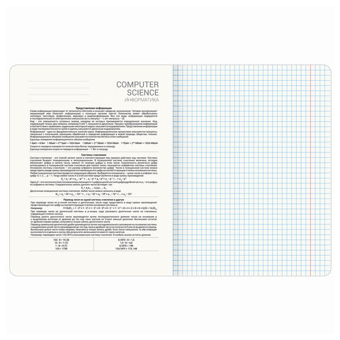 Тетрадь предметная "СИЯНИЕ ЗНАНИЙ" 48 л., глянцевый УФ-лак, ИНФОРМАТИКА, клетка, BRAUBERG, 404526