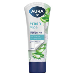 Крем для рук увлажняющий 75 мл, AURA BEAUTY "Алоэ вера и глицерин", 14858
