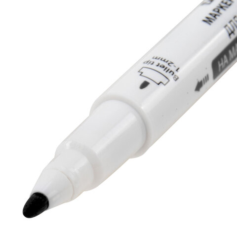 Маркеры на магните со стирателем для белой доски и планера, 3 шт., черные, BRAUBERG POP-ART, 1-2 мм, 152570