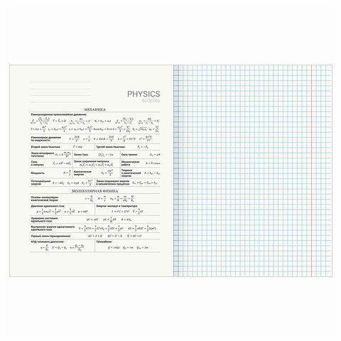 Тетрадь предметная "DELIGHT" 48 л., обложка картон, ФИЗИКА, клетка, BRAUBERG, 404578
