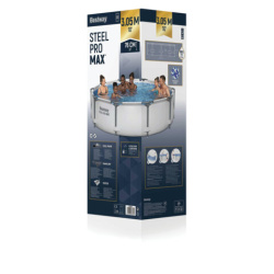 Каркасный бассейн с фильтр-насосом 1249 л/ч, "Steel Pro Max" 305х76 см, 4678 л, BESTWAY, 56408