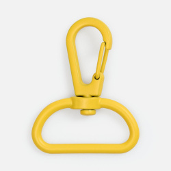 Застежка-карабин Snap Hook, L, желтая, 2,9х4 см