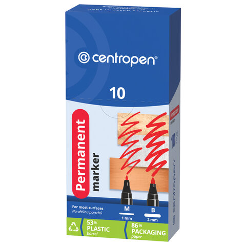 Маркер перманентный CENTROPEN 2846, КОРИЧНЕВЫЙ, тонкий наконечник, 1 мм, 628469411