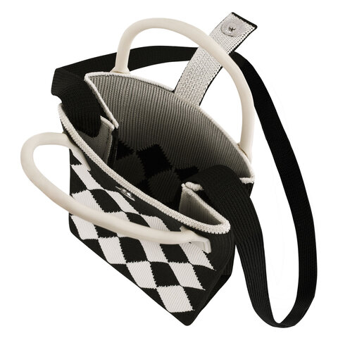 Сумочка-органайзер повседневная HEIKKI KNIT (ХЕЙКИ) кросс боди, вязаная, 17х12х5 см, "Black&White", 273793