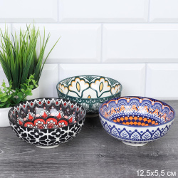 Салатник 400 мл / ZY026 /уп 10/120/ 12,5x5,5 см керамика