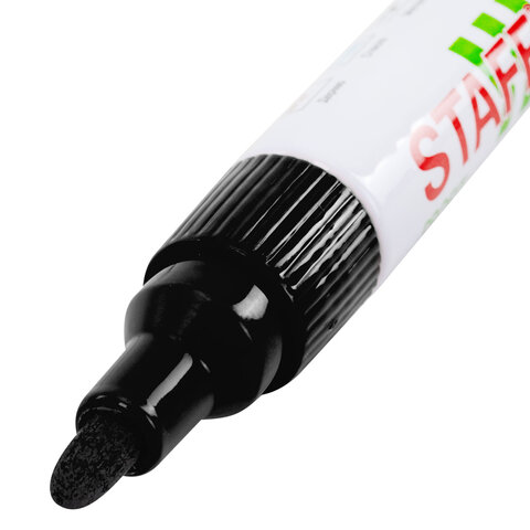 Маркер-краска лаковый (paint marker) 2-4 мм, ЧЕРНЫЙ, НИТРО-ОСНОВА, STAFF PROFIT, для любых поверхностей, 152578
