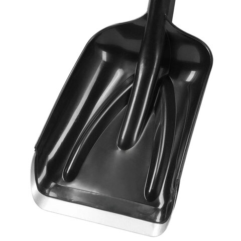 Лопата снеговая 20х30 см УНИВЕРСАЛЬНАЯ с планкой, прочная, пластиковая с V-ручкой, длина 70 см, для дома, авто, детей, ГРАНДМАСТЕР, 700347