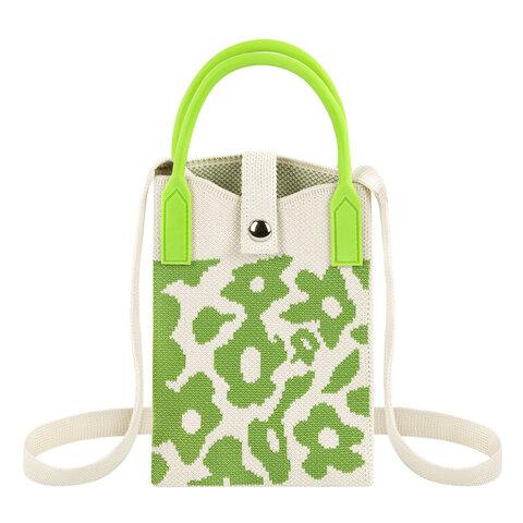 Сумочка-органайзер повседневная HEIKKI KNIT (ХЕЙКИ) кросс боди, вязаная, 17х12х5 см, "Flowers", 273797