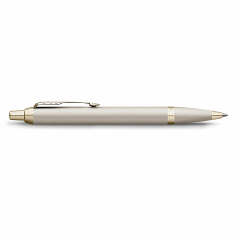 Ручка шариковая PARKER "IM Professionals Monochrome Champagne", корпус шампань, сталь, синяя, 2172956