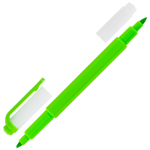 Набор текстовыделителей двусторонних 6 НЕОНОВЫХ ЦВЕТОВ, BRAUBERG "TWIN NEON", линия 1-5 мм, 152517