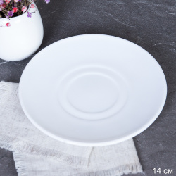 Блюдце 140 мм белое круглое / GRAY-CB55 (WHITE ) /уп 72/