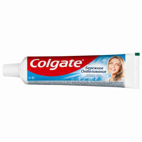 Зубная паста 50 мл COLGATE "Бережное отбеливание", с фторидом и кальцием, 7891024188262