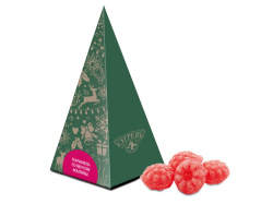 Карамель леденцовая со вкусом малины в подарочной упаковке, Цвет зеленый/бронза