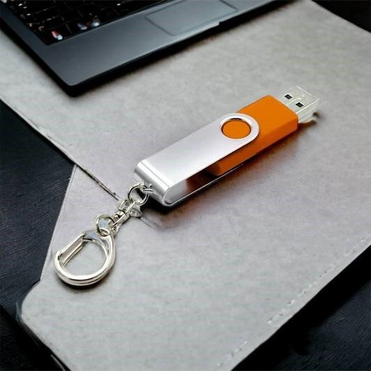 Флешка "Twist" 16 Гб с вращающимся механизмом, покрытие софт тач