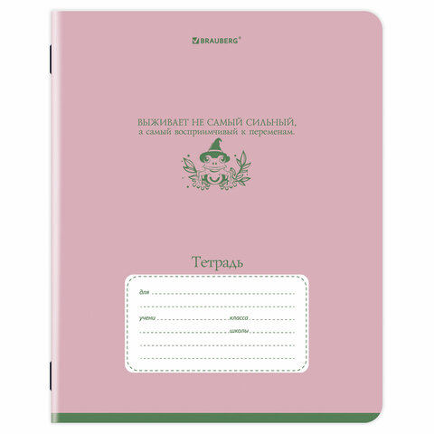 Тетрадь 24 л. BRAUBERG клетка, обложка картон, PHRASES, 107304