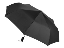 Зонт-полуавтомат складной «Roof» с куполом из переработанного пластика, Цвет черный