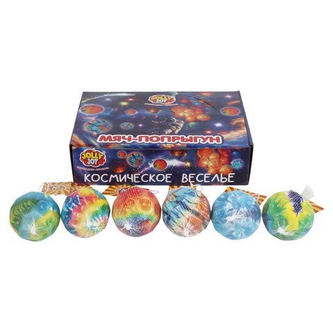 Мяч-попрыгун, 6 см, полиуретан, ассорти, 6 цветов, JOLLY JOT (ДЖОЛЛИ ДЖОТ), 666126
