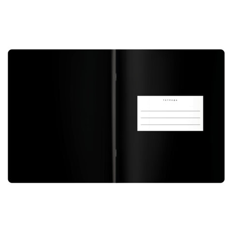 Тетрадь предметная BLACK MODE 48л, пластиковая обложка, ОБЗР, клетка, подсказ, BRAUBERG, 405526