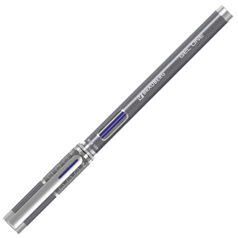 Ручка гелевая BRAUBERG "GEL ONE", СИНЯЯ, стандартный узел 0,5 мм, линия письма 0,35 мм, 144036