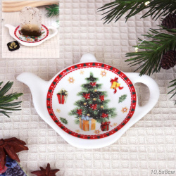 Подставка под чайный пакетик / HD-2501 /уп 160/ Новогодняя