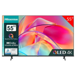 Телевизор HISENSE 55E7KQ, 55" (139 см), 3840x2160, 4K, 16:9, Vidaa, Wi-Fi, черный